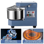 Commercial Food Mixer - 8-Quart, 450W, Dual-Arm Kneading, Stainless Steel Bowl, Safety Shield And Programmable Timer