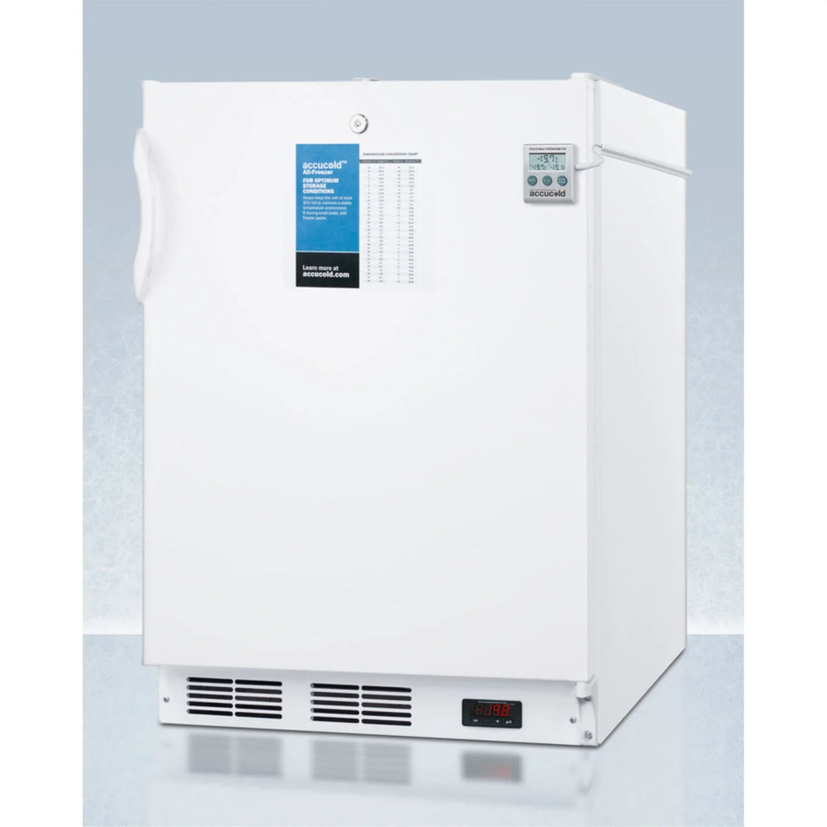 ADA Compliant 24 in Wide Built-In All-Freezer With Manual Defrost, Lock And -25C Capability