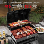 2 Burner Propane Gas Grill, 26,500 BTU, Porcelain-Enamel Body And Lid, 416 Sq. In. - With Warming Rack And Side Tables