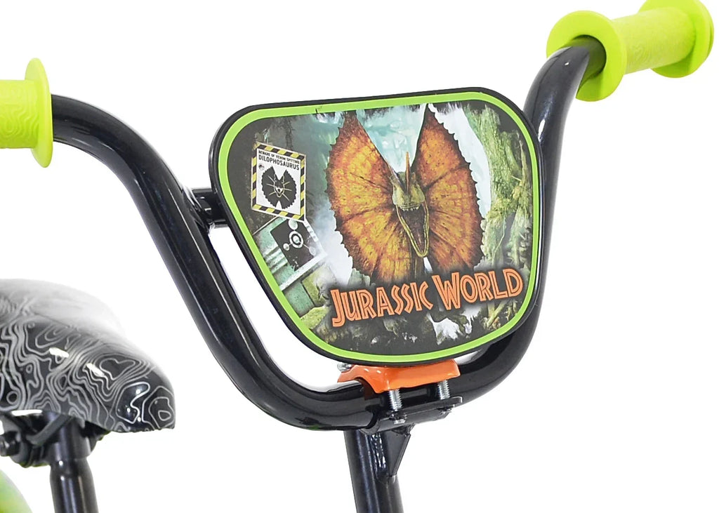 Jurassic World 12-inch Raptor Boys Bicycle With Training Wheels, Green And Orange
