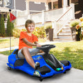 Aosom 12V Electric Drifting Go Kart With Slow Start, Music And Lights