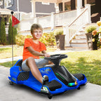 Aosom 12V Electric Drifting Go Kart With Slow Start, Music And Lights