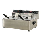 Commercial Electric Countertop Stainless Steel Deep Fryer 23 in 12L 2.5KW