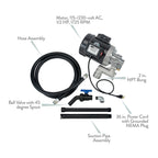 GPI High Viscosity Oil Transfer Pump, 16 QPM, 115V/230AC, 0.75 in Ball Valve, 8 Foot Hose - L5116 142100-01