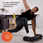 LifePro Compact Vibration Plate Exercise Machine With Workout Bands, Black - Waver Mini