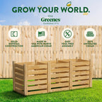 Greenes Fence Cedar Wood Composter 24 in x 24 in x 31 in, 77.3 Gal.