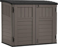 Suncast Horizontal Resin Storage Shed, 34 Cu Ft, Floor Included, Stoney Black
