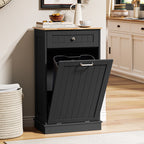 HARIPUL Single Tilt-Out Trash Cabinet For 13 Gallon Waste Bin, White
