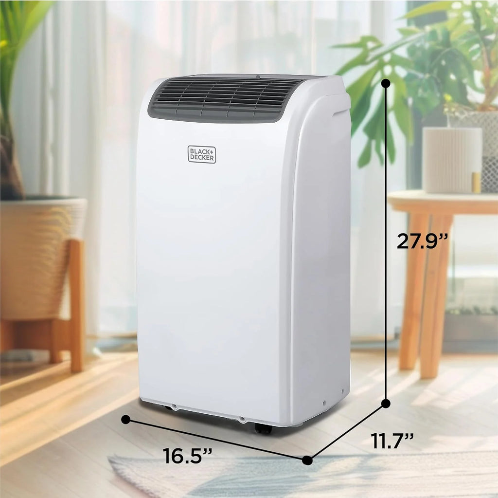 BLACK+DECKER Portable Air Conditioner 10,000 BTU for Rooms up to 450 Sq. Ft., White