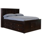 American Furniture Classics Full Size Bookcase Bed With Twelve Drawers In Espresso - 82921K12-22
