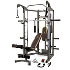 Marcy Full Body Home Exercise Gym, Gray/Brown, 98 x 59 x 82 Inches