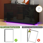 9-Drawer Storage Dresser Cabinet With Light, 15.7 W x 55.1 L x 30.3 H