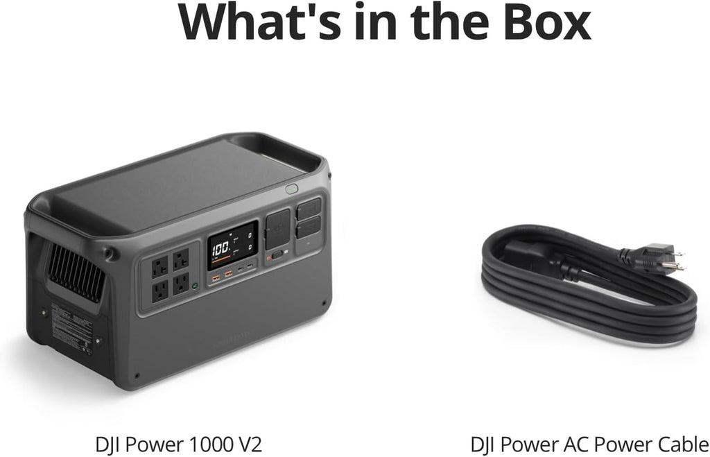 DJI Portable Power Station 1024Wh LFP Battery, 2600W Stable Output - Power 1000 V2