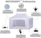MASTERCANOPY Heavy Duty Pop-Up Canopy Tent With Sidewalls, 10x15 White - PKG