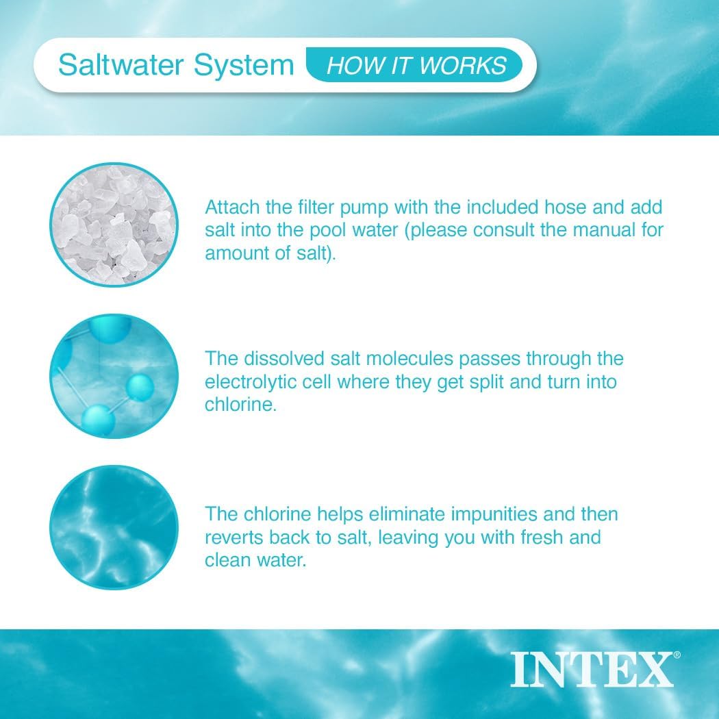 Intex Krystal Clear Saltwater System For Above-Ground Pools Up To 15,000 Gallons