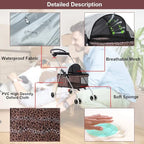 BestPet Posh Pet Stroller, Leopard Skin