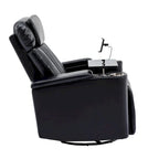 Power Home Theater Recliner Chair, 34.6 D x 38.2 W x 41.4 H, 110-160 Recline, 270 Swivel