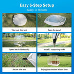 TABU Pop Up Bubble Sports Tent, Clear, 10 x 10 ft, 6-7 People