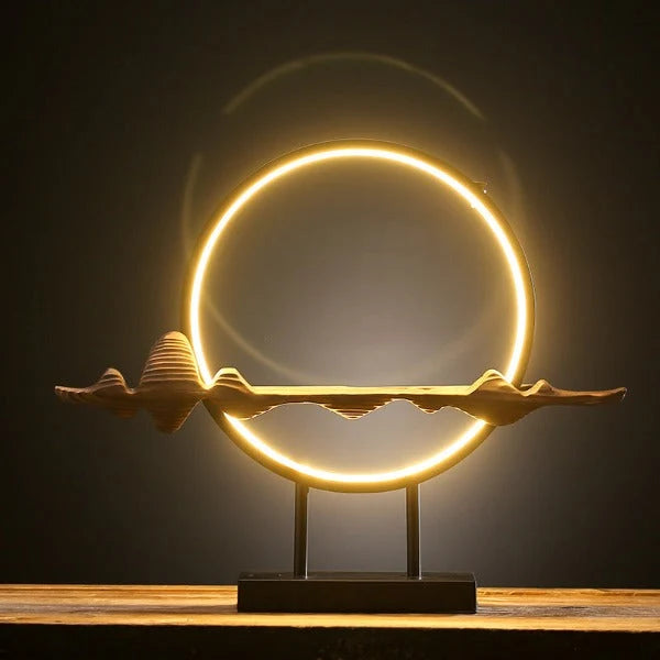 Monkey King Mountain Backflow Incense Burner With LED Lamp - 19in x 3.9in x 15.8in