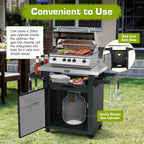 NUUK Outdoor Grill Table With Storage Cabinet, 20in x 30in
