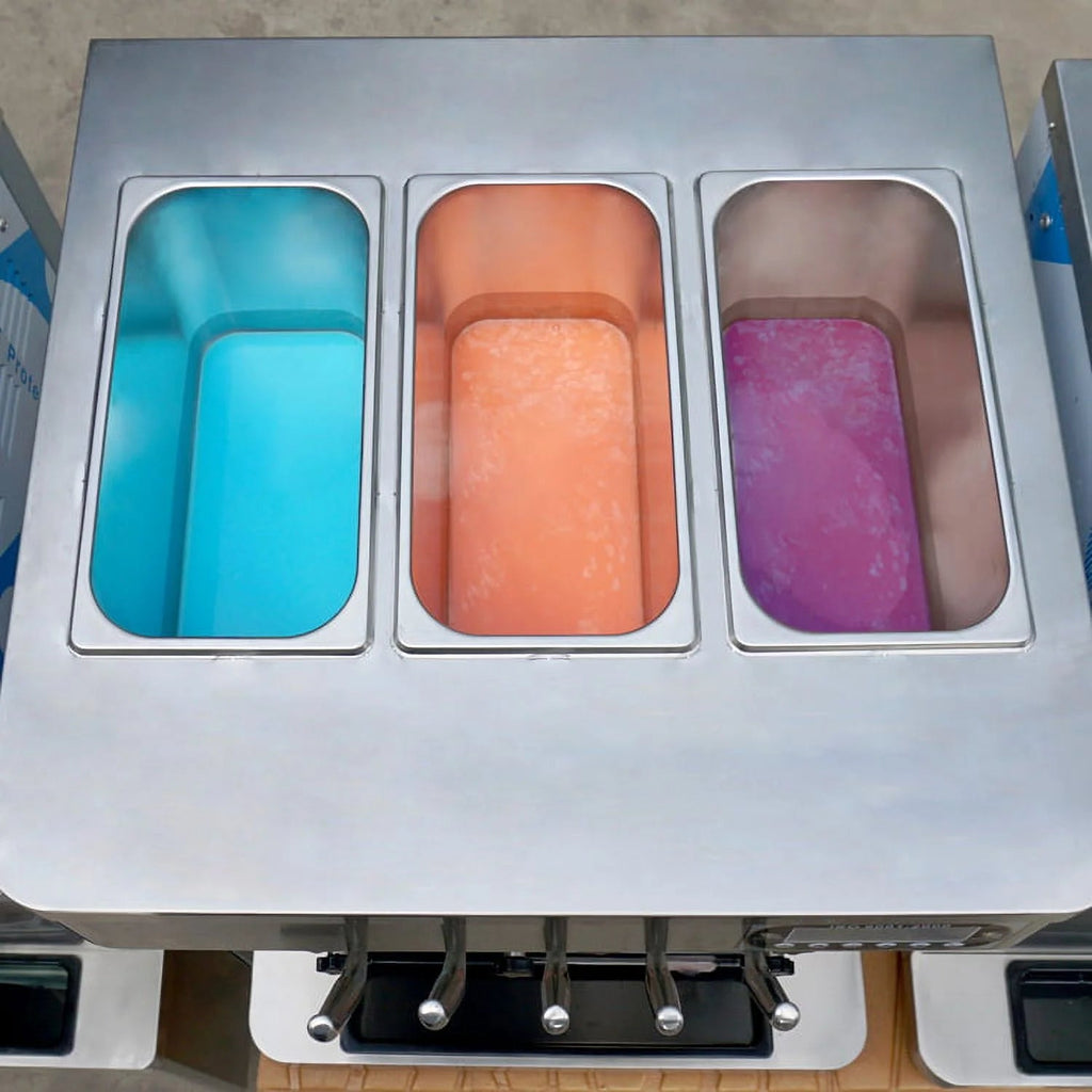 Kolice Commercial Soft Serve Ice Cream Machine, 5 Flavors, 3 x 7L Upper Tanks, 110V 60HZ, 2KW