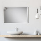 Frameless Beveled Prism Wall Mirror - Clear