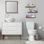 Floating Engineered Wood Wall Shelves, Set Of 3, 23.75 in x 9.25 in