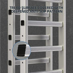Aluminum Folding Scaffolding Ladder With Wheels, 60in W x 116in H, 8 Steps, 330 lbs - APJC-PSL168