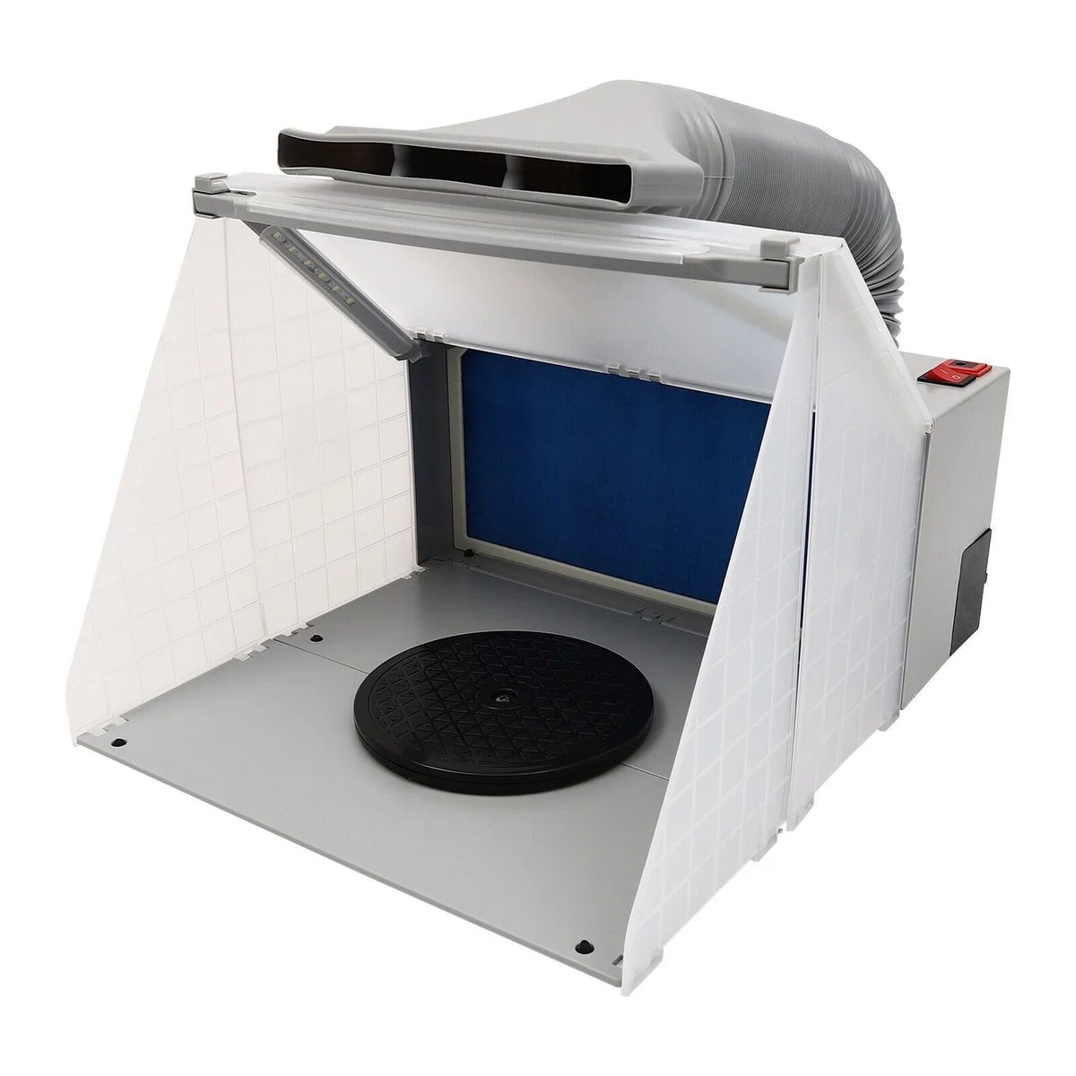 Airbrush Spray Booth Kit With LED Light, Filter Hose And Spray Guns For Model Painting