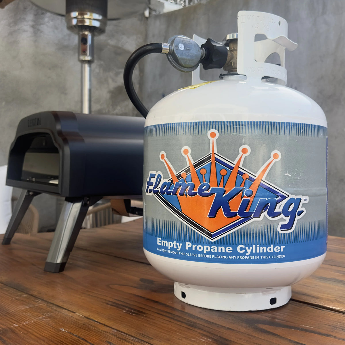 Flame King Empty Steel Propane Tank 20LB With Type1 OPD Valve