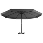 vidaXL Garden Parasol, Azure Blue Polyester With PA Coating, 196.9in x 118.1in