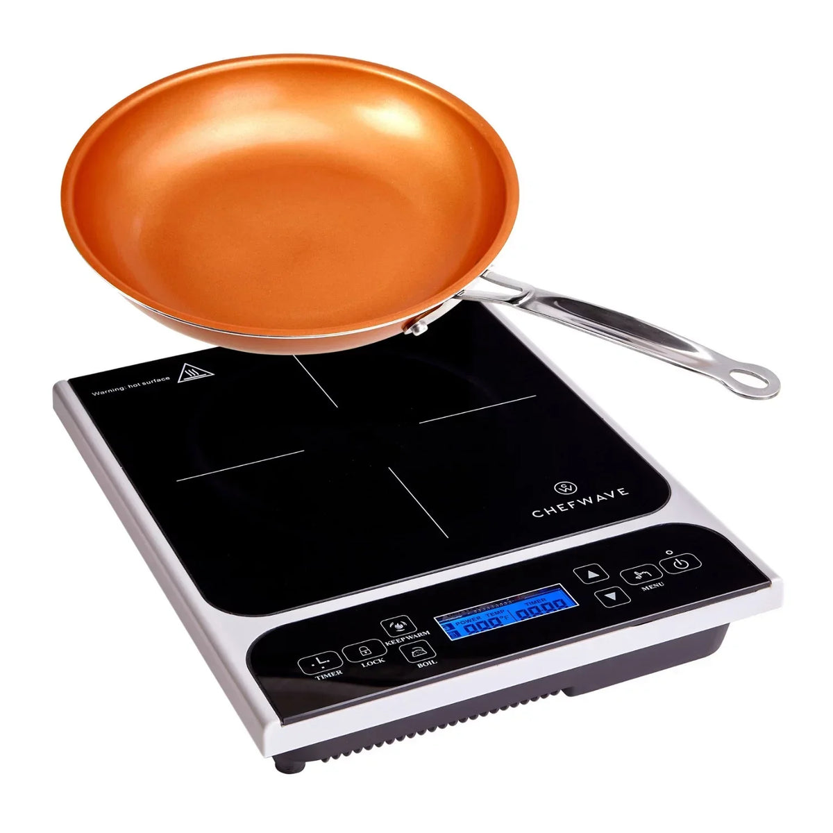 ChefWave Portable Induction Cooktop, 1800W, 10in Fry Pan