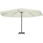 vidaXL Garden Parasol, Azure Blue Polyester With PA Coating, 196.9in x 118.1in