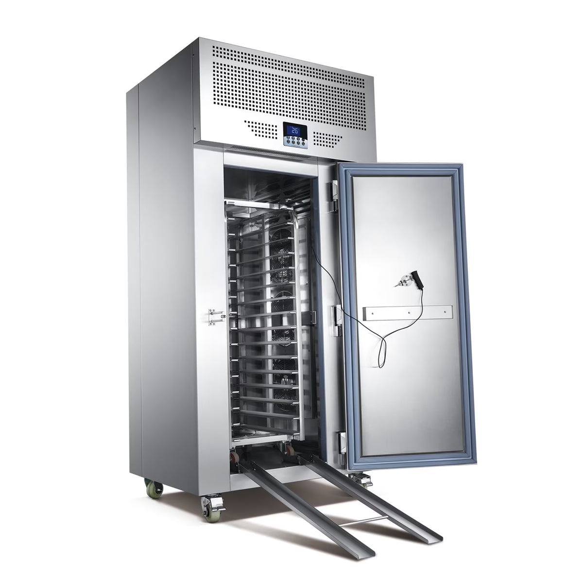 Kolice Commercial 15-Tray 615L Blast Chiller and Freezer With Trolley Cart, 220V, -40F