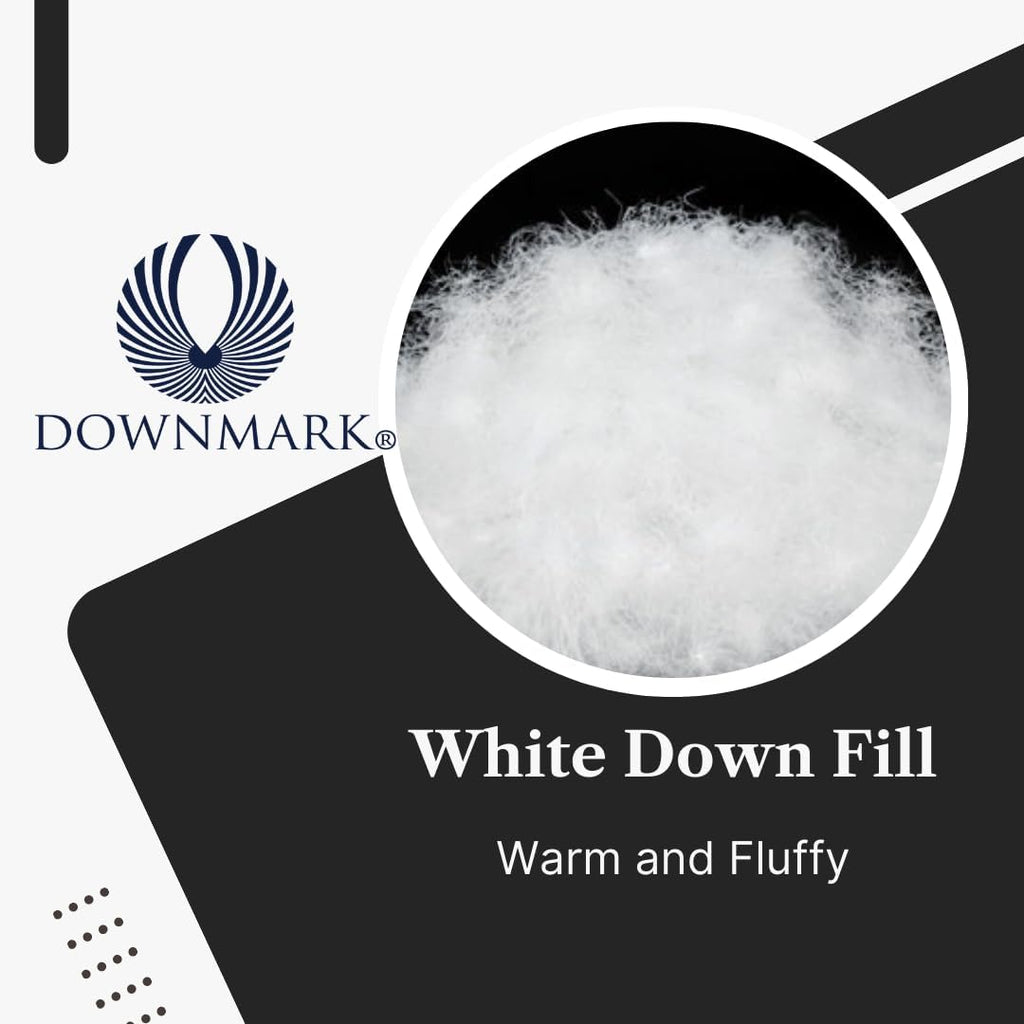 Royal Elite Canadian Down Comforter Queen Size, 88 x 90 inch, 30oz White Down, Cotton Shell