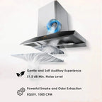 FOTILE Wall Mount Range Hood, 36 in. 1100 CFM, 2 LED Lights, Stainless Steel - Perimeter Vent Series