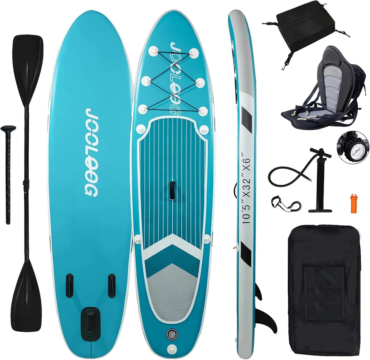 Inflatable Stand-Up Paddle Board With Seat, Blue, 10'5'' X 32'' X 6''