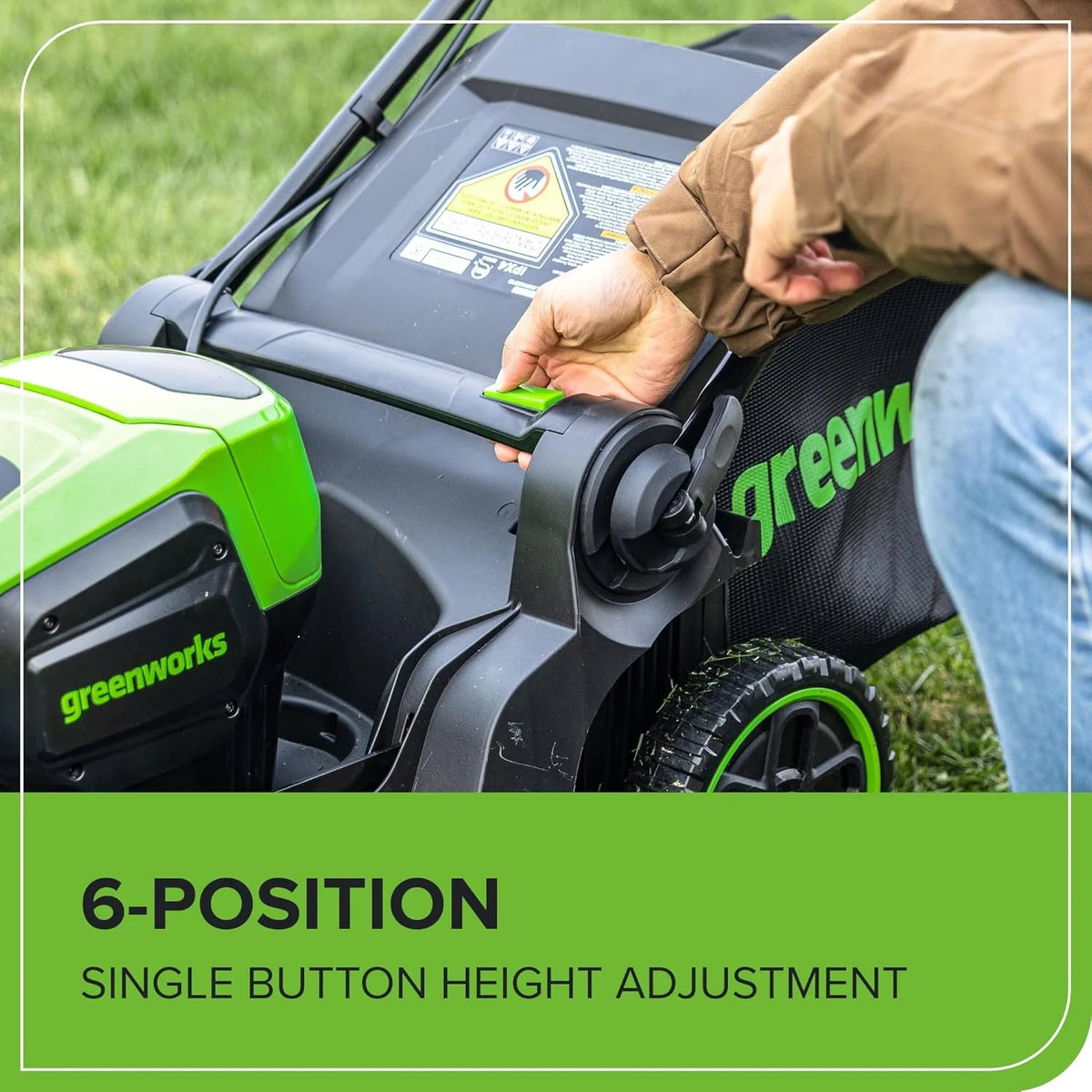 Greenworks 60V 17 inch Brushless Push Lawn Mower And 13 inch String Trimmer Combo With 4.0Ah Battery And 3A Charger