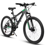 27.5 Inch Full Suspension Mountain Bike With Front And Rear Dual Shock Absorbers, Mechanical Disc Brakes, 21-Speed - A2760