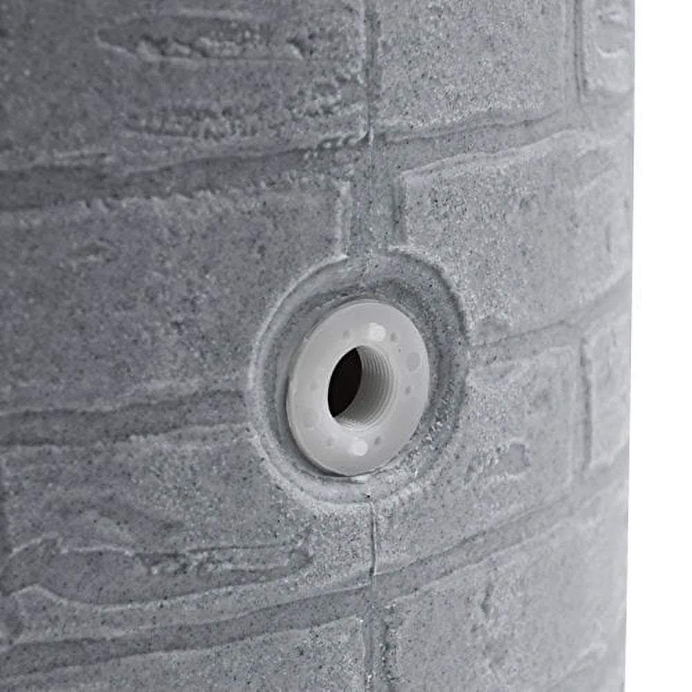 Good Ideas Impressions Downton Rain Saver Rain Barrel, 50 Gallon, Dark Granite - IMP-D50-DAR