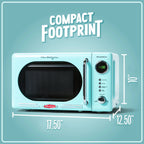 Nostalgia Retro Compact Countertop Microwave Oven 0.7 Cu. Ft. 700-Watts Orange