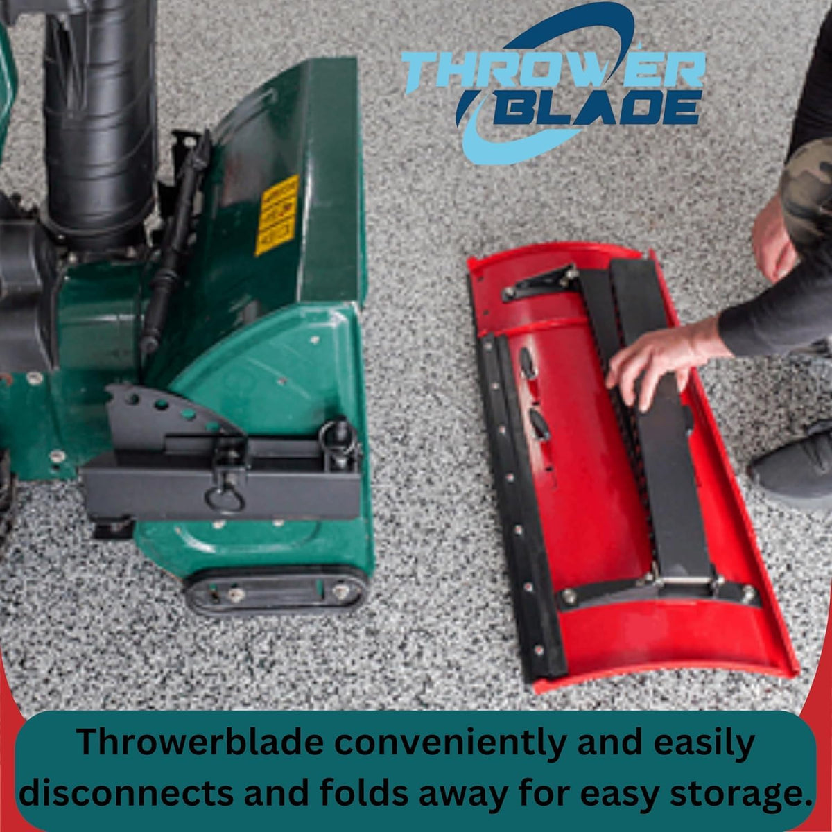 Throwerblade Snowplow Kit With Blade And Hardware - 22 To 32-inch 2-Stage And 3 Stage Snowblower Attachment