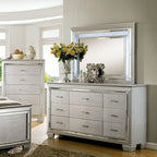 Furniture of America 9-Drawer Dresser and Mirror Set, 66 x 17.5 x 39 in - Ruff Crocodile
