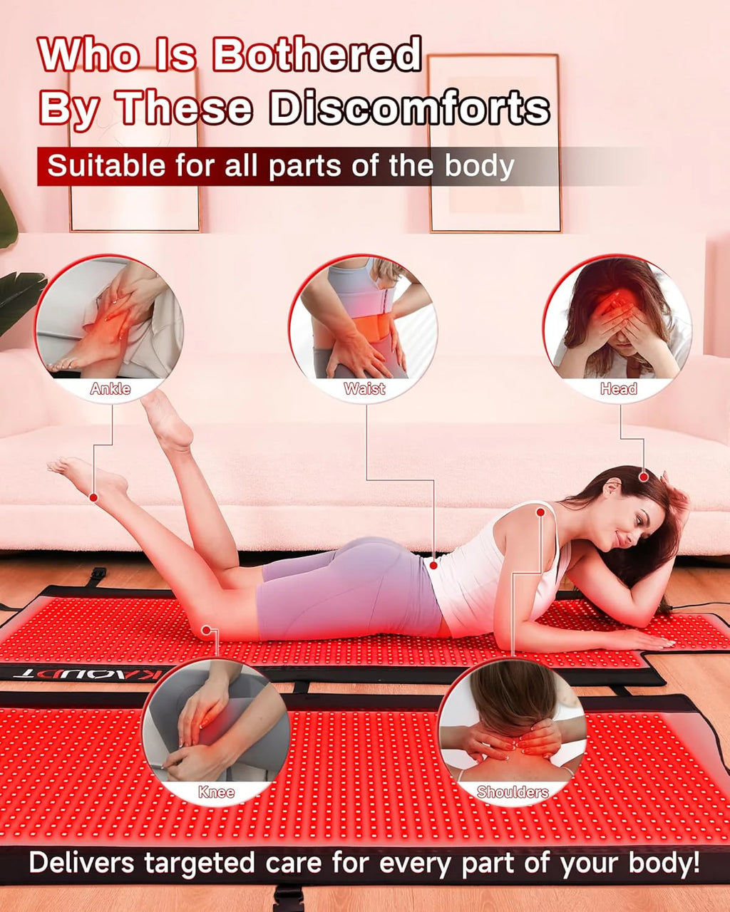 Red Light Therapy Mat, Medical-Grade TPU, 2570 LEDs, 73in x 33in - 2025
