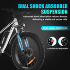 AMYET 26 x 4 Fat Tire Electric Mountain Bike, 48V 15Ah, 7-Speed - EB26