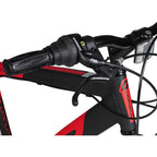 Hyper Bicycle 700C Men's Spin Fit Hybrid Bike, 21-Speed, Black/Red