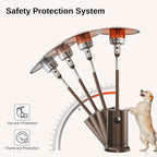 EAST OAK Patio Heater 50 000 BTU Bronze 31.9 in x 31.9 in x 86.6 in