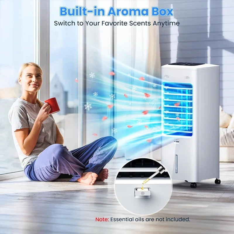 4-in-1 Evaporative Air Cooler With Aroma Box, Remote, 30 inch, 2 Gal Water Tank