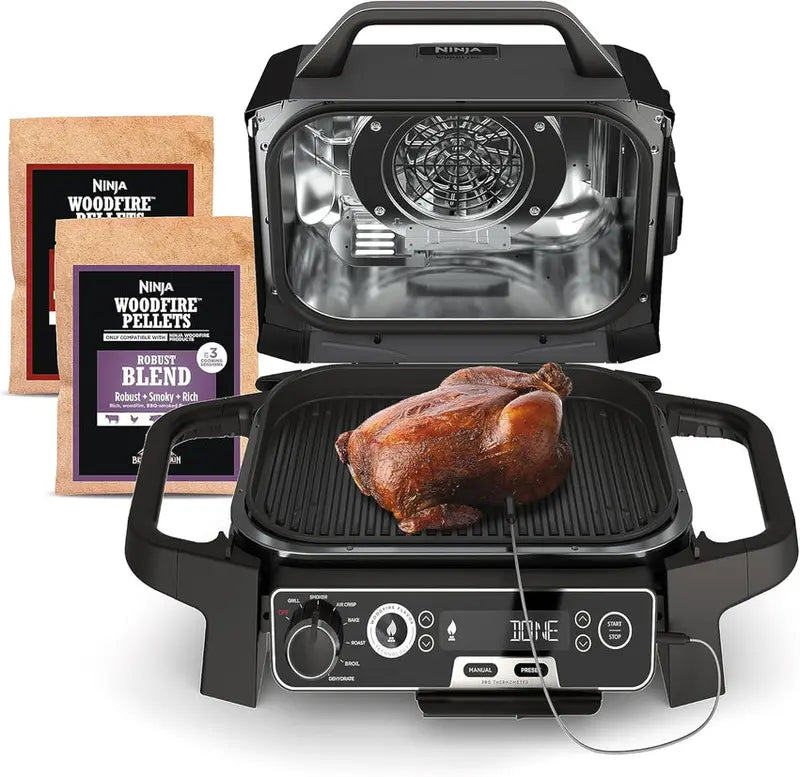 NINJA Woodfire Series 7-in-1 Portable Outdoor Grill & Smoker