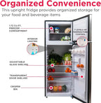 Frigidaire 2-Door Top-Freezer Apartment Size Refrigerator-Freezer Combo, 7.5 Cu Ft, Platinum Series Stainless